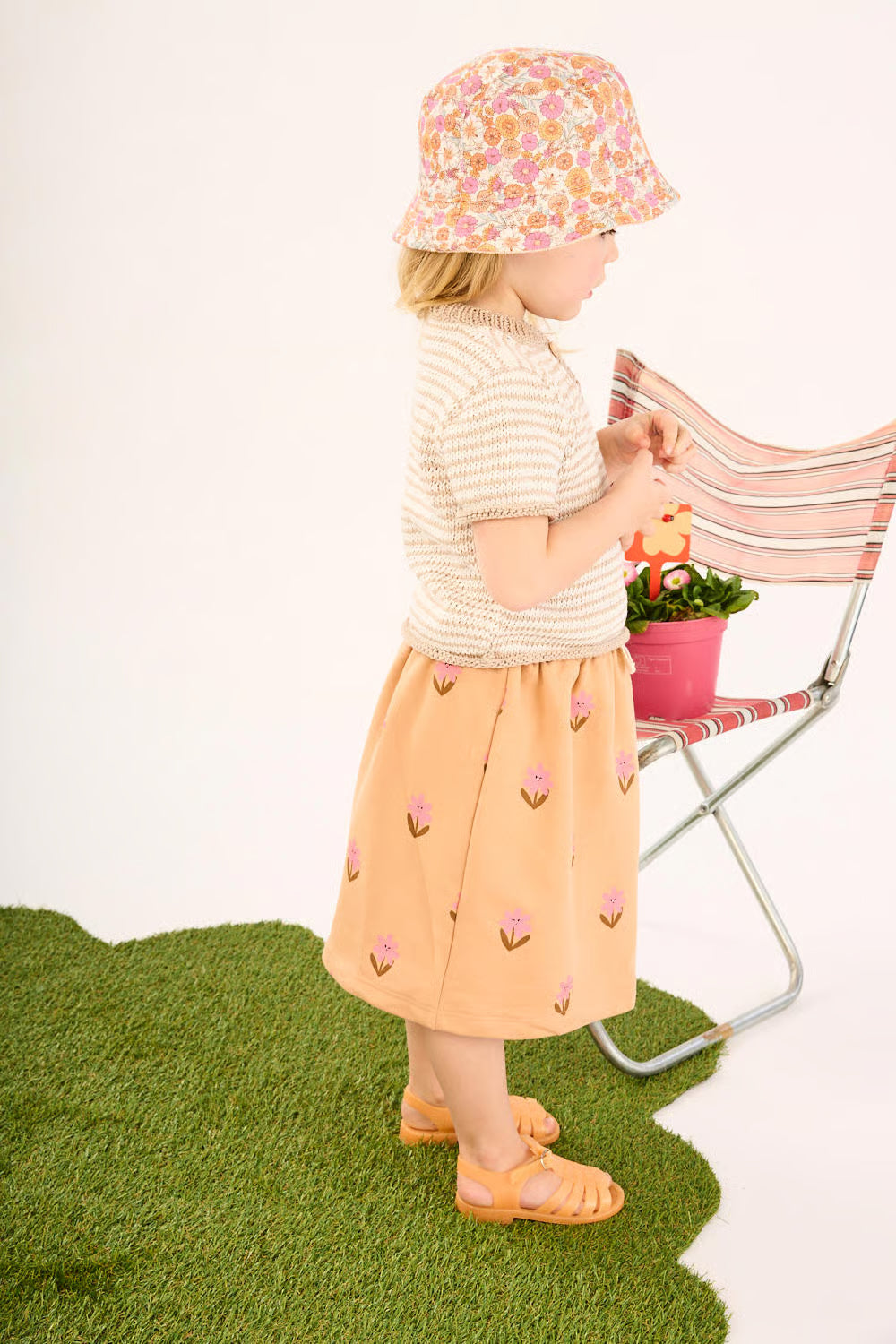 Pull rayé à manches courtes Cyril