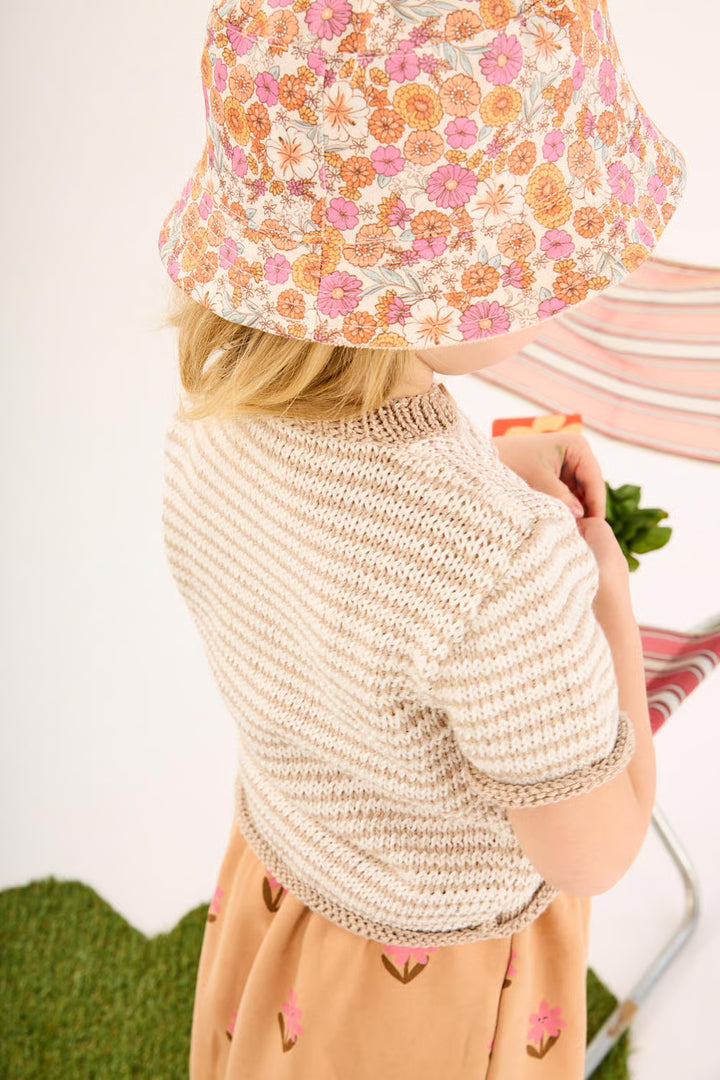 Pull rayé à manches courtes Cyril