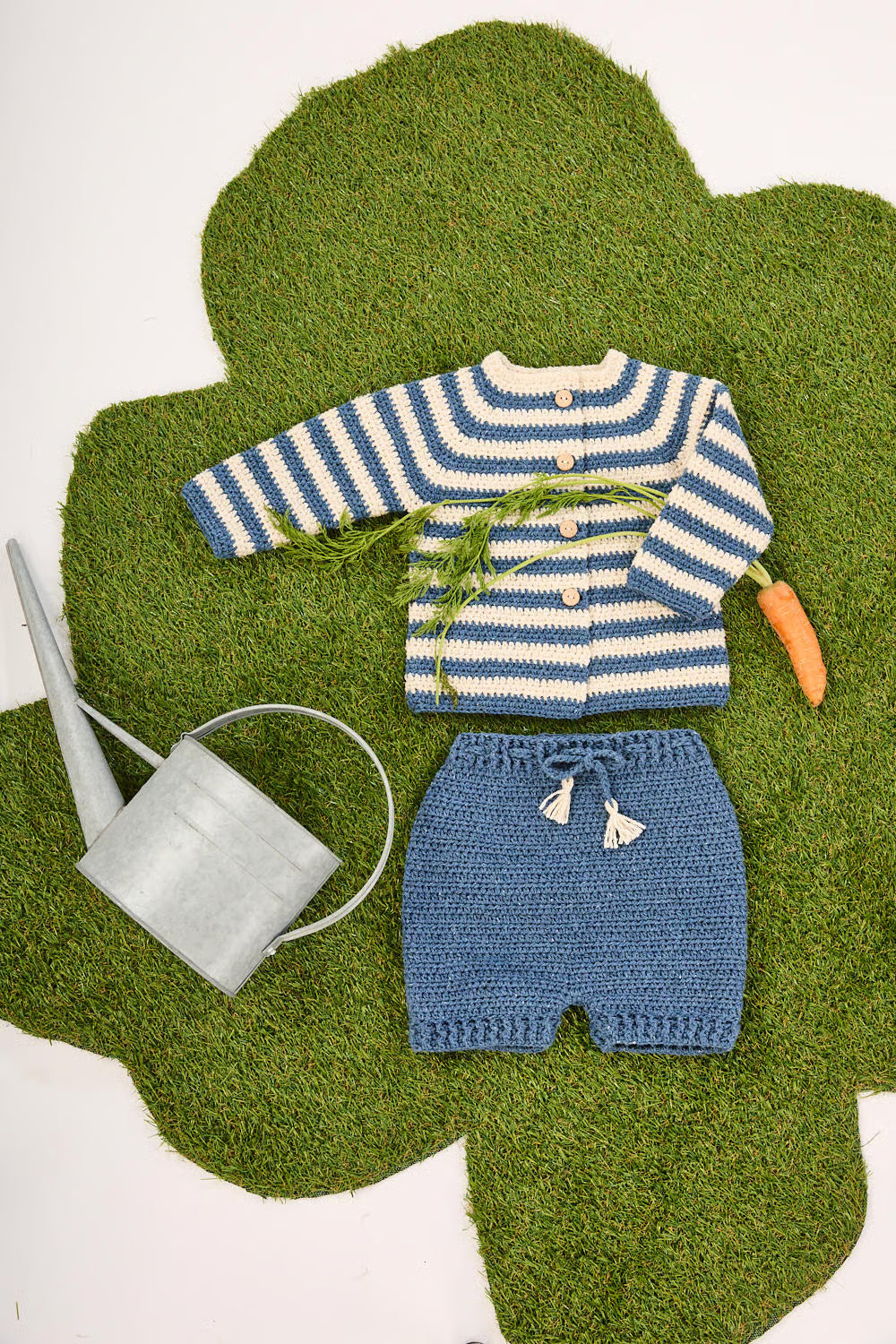 Gilet rayé au crochet Edouard