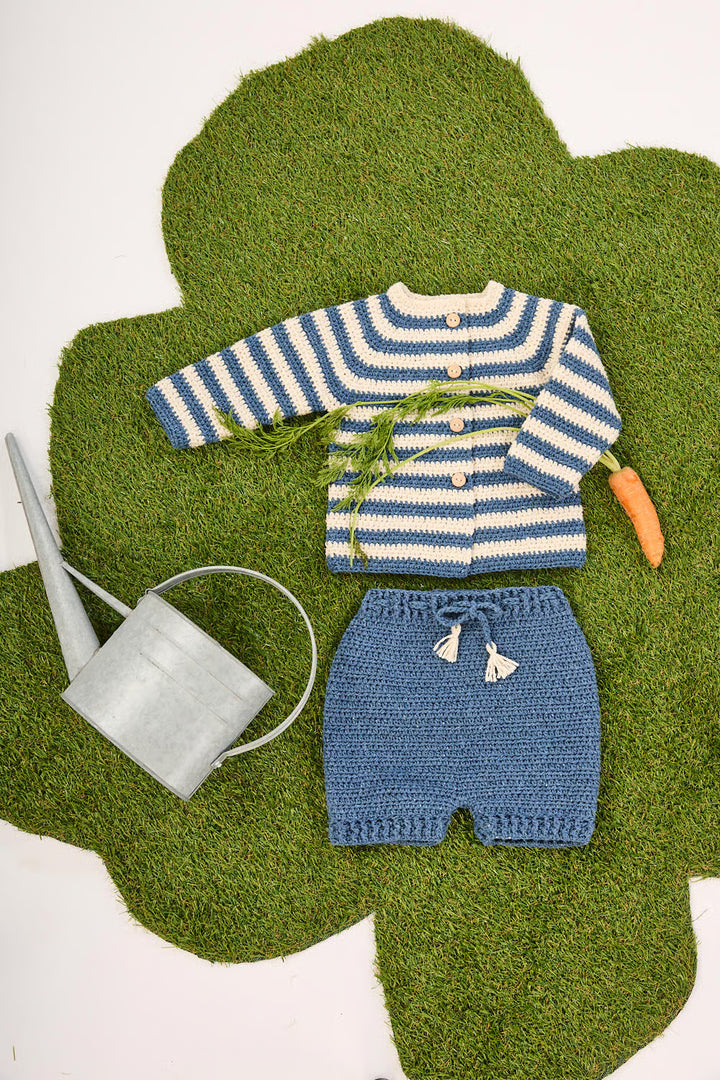 Gilet rayé au crochet Edouard