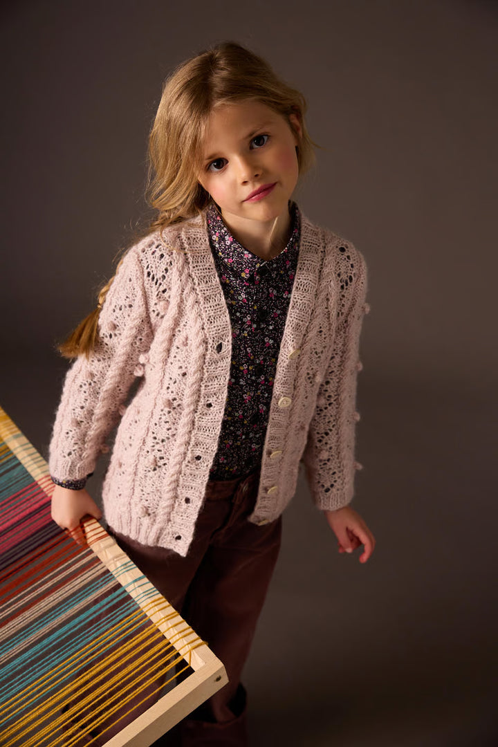 Cardigan en tricot Flavie avec des détails ajourés