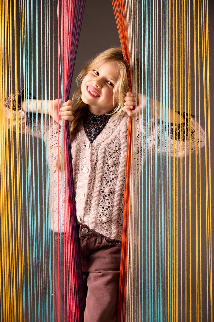 Cardigan en tricot Flavie avec des détails ajourés