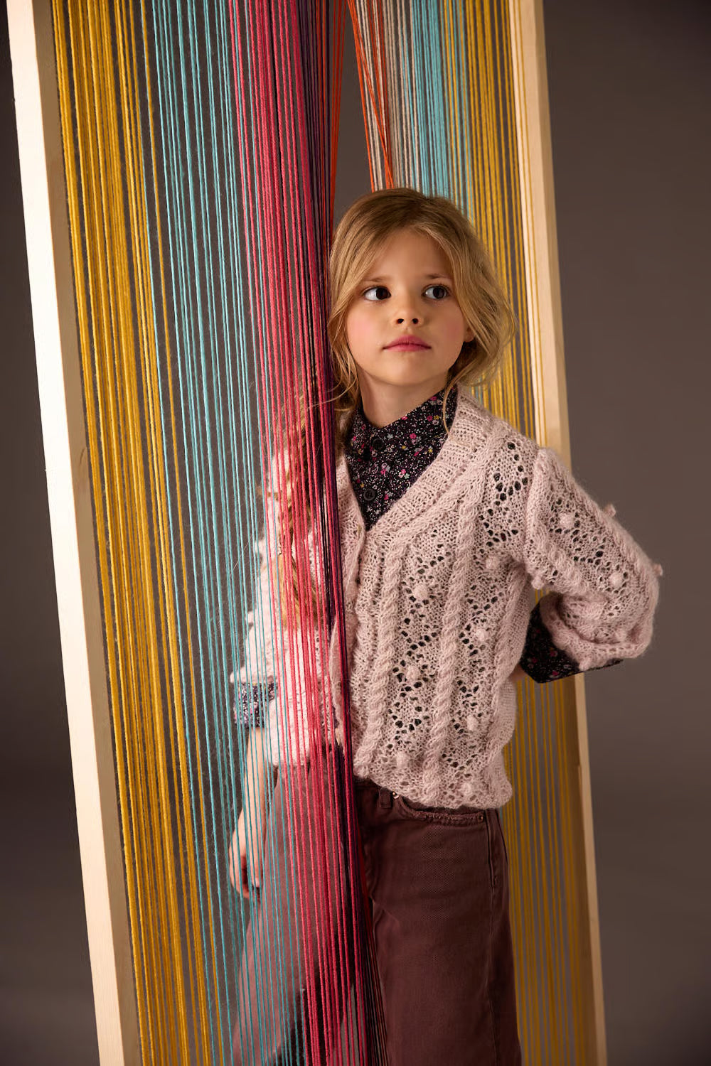 Cardigan en tricot Flavie avec des détails ajourés