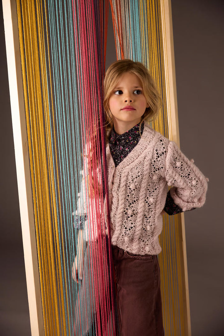 Cardigan en tricot Flavie avec des détails ajourés