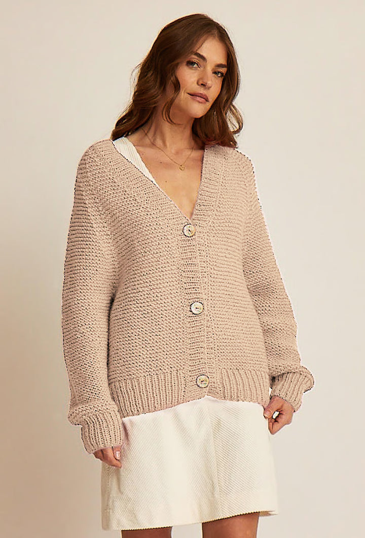 Gilet empiècement point mousse Bella