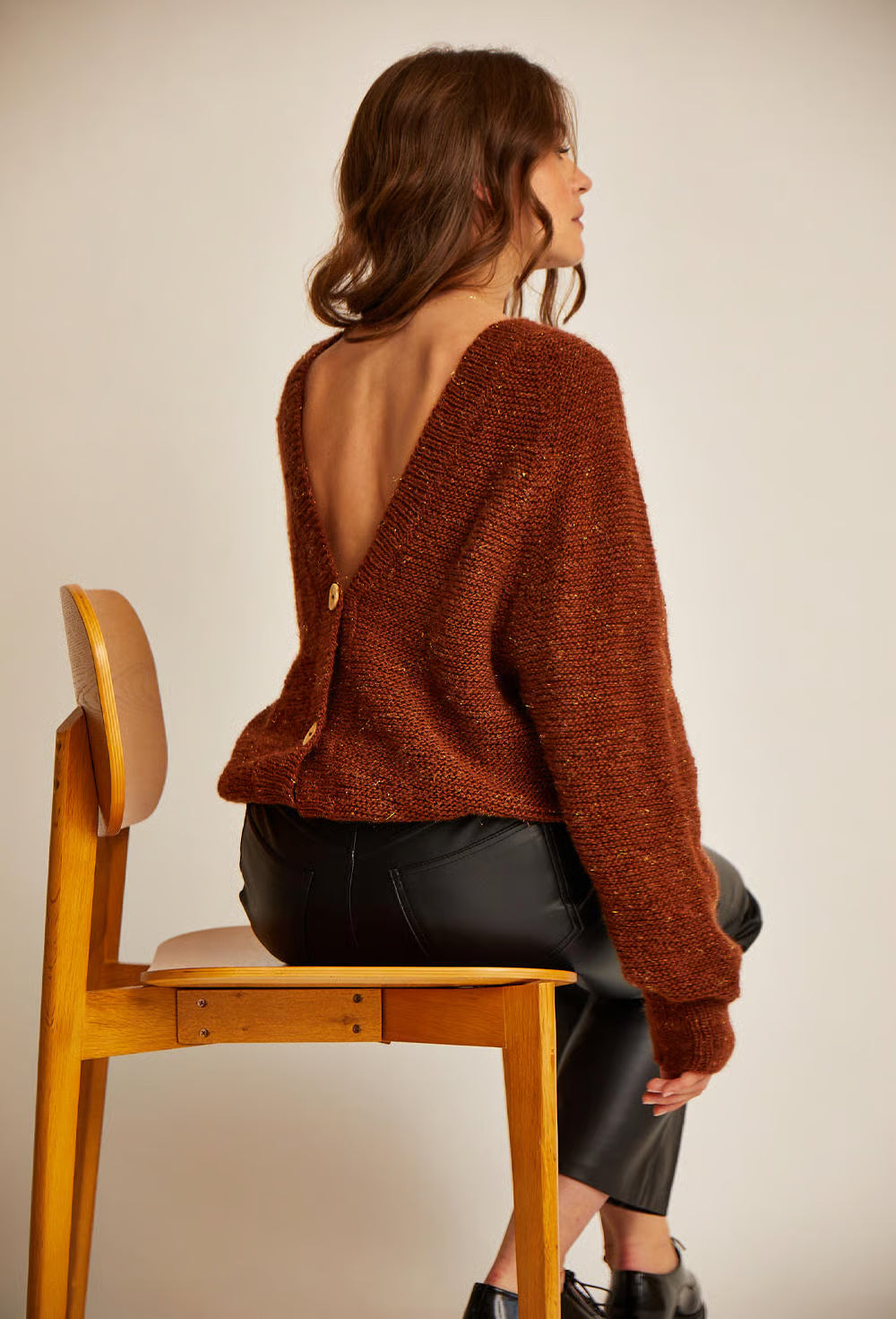 Gilet empiècement point mousse Léa