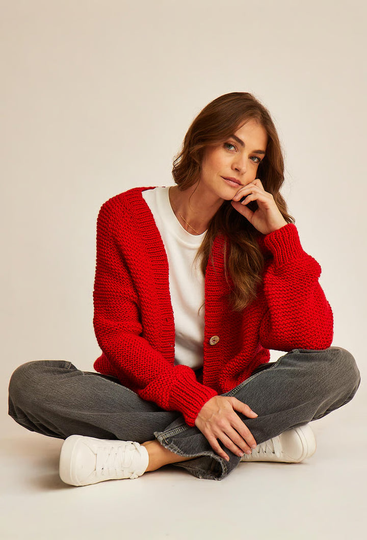 Stella Yoke Garter Stitch Cardigan