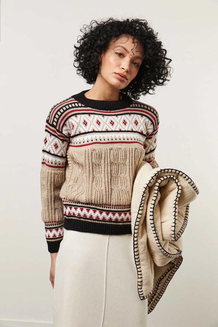 Bergère de France Canada - Ilona jacquard and cable knit sweater