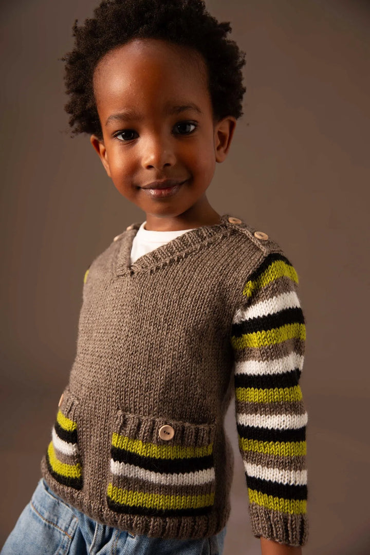 Bergère de France Canada - Ilyas striped sleeve sweater