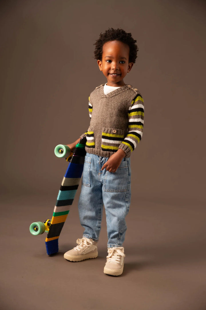 Bergère de France Canada - Ilyas striped sleeve sweater