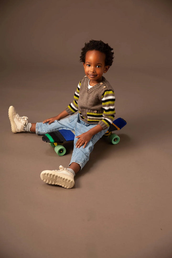 Bergère de France Canada - Ilyas striped sleeve sweater