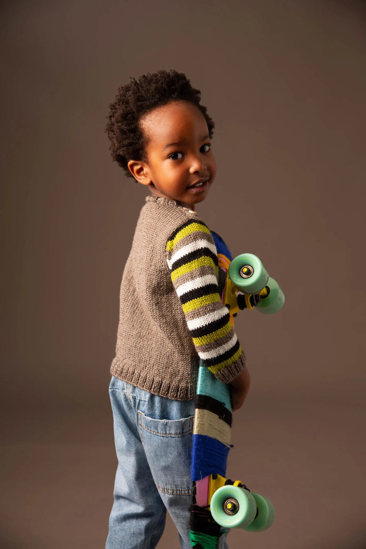 Bergère de France Canada - Ilyas striped sleeve sweater