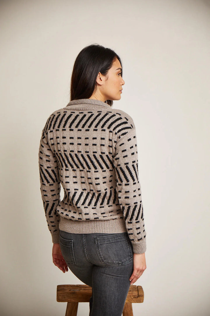 Bergère de France Canada - Ingrid jacquard polo neck cardigan