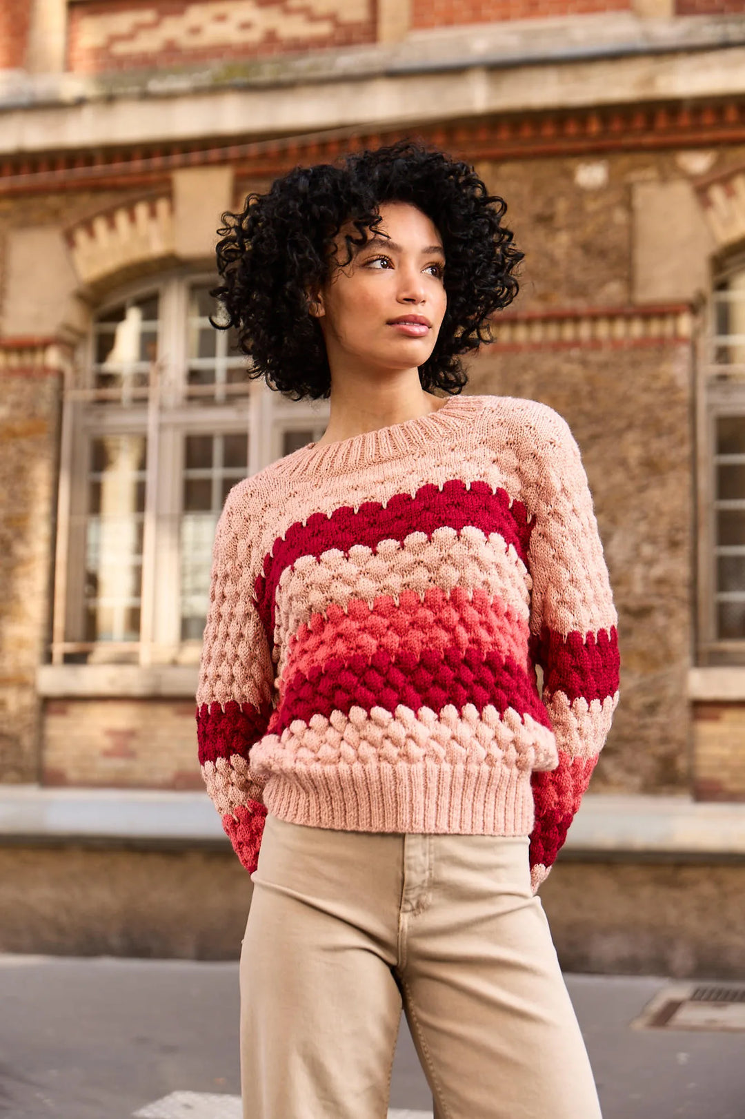 Bergère de France Canada - Iris fancy tricolor sweater