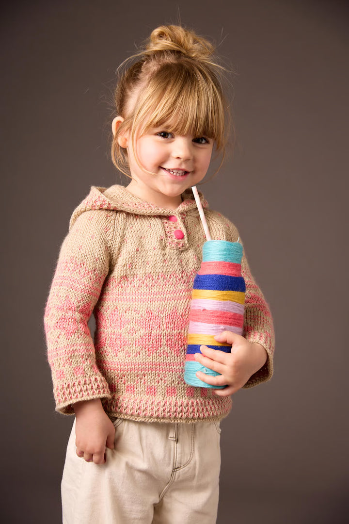 Pull jacquard à capuche Isaline