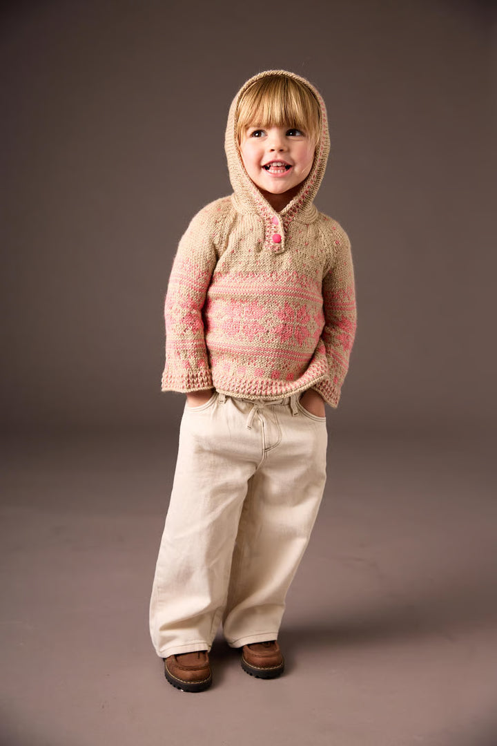 Pull jacquard à capuche Isaline