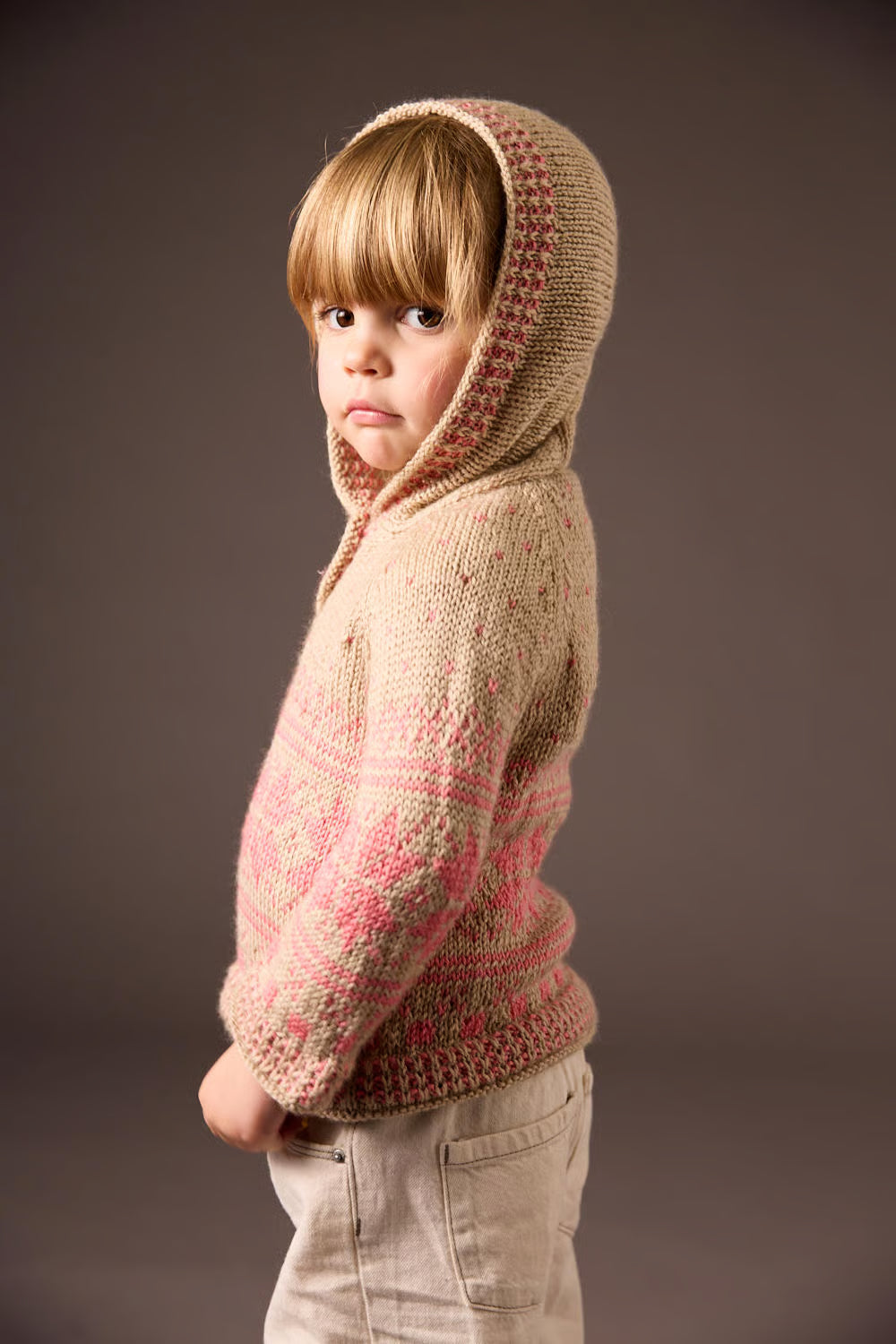 Pull jacquard à capuche Isaline