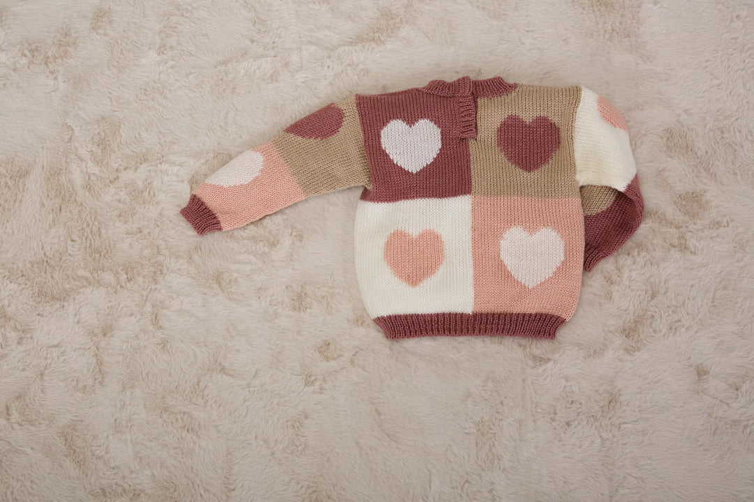 Pull en jacquard à coeurs Ivy