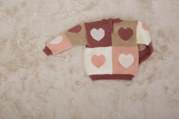 Pull en jacquard à coeurs Ivy