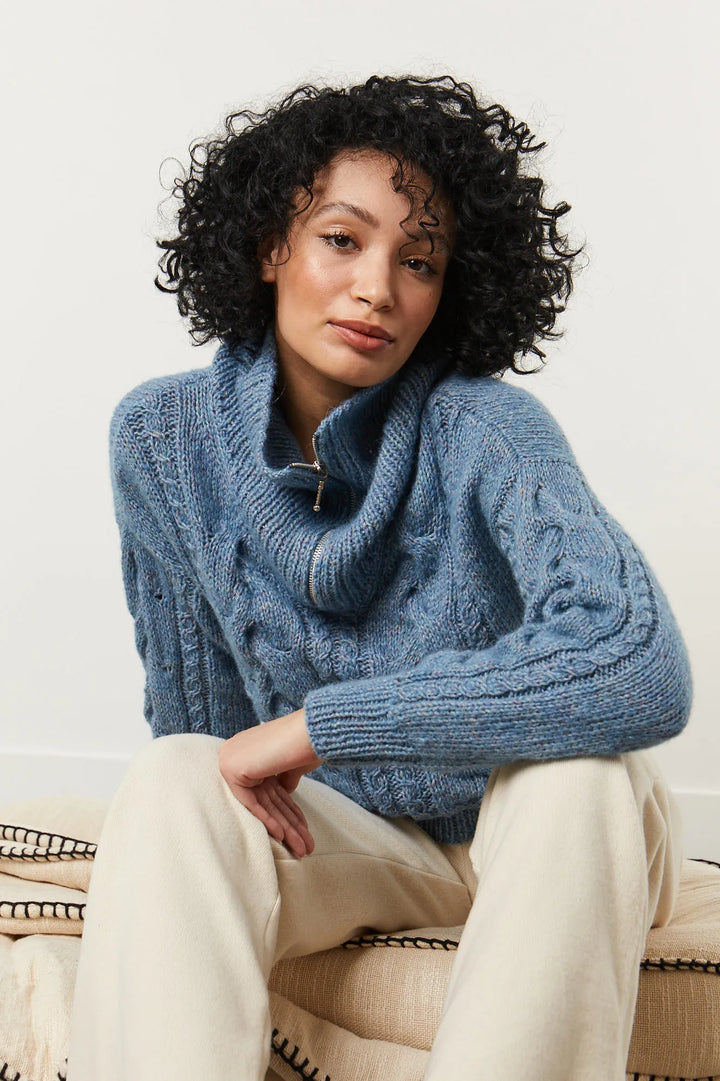 Bergère de France Canada - Luna cable - knit crewneck sweater