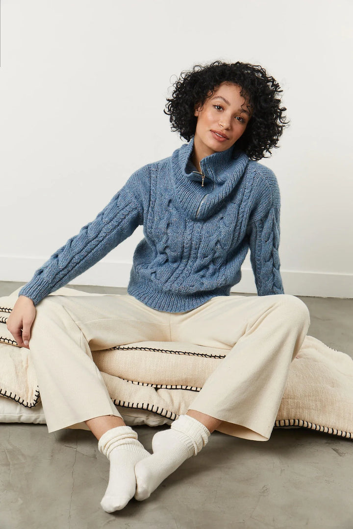 Bergère de France Canada - Luna cable - knit crewneck sweater