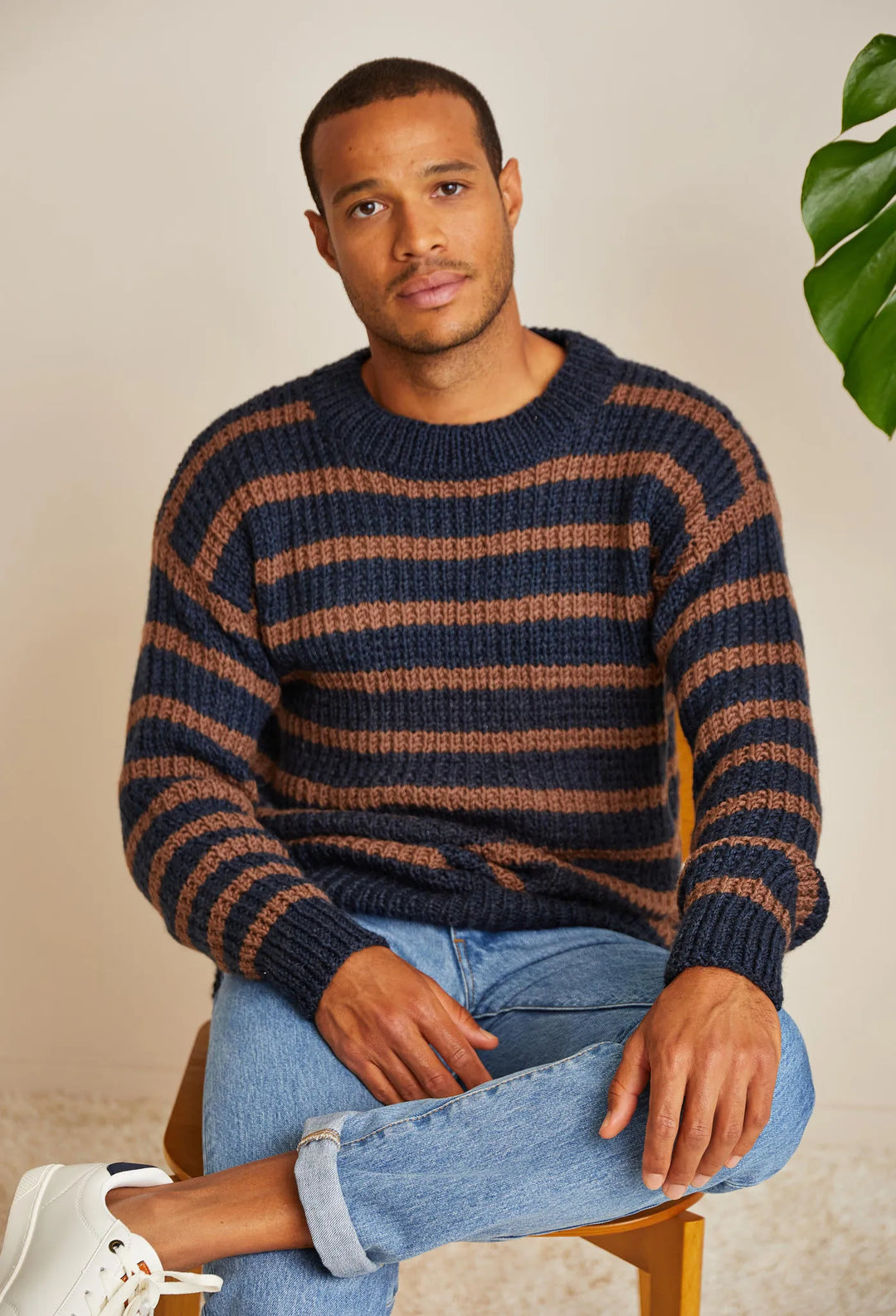 Bergère de France Canada - Romuald fancy ribbed striped sweater