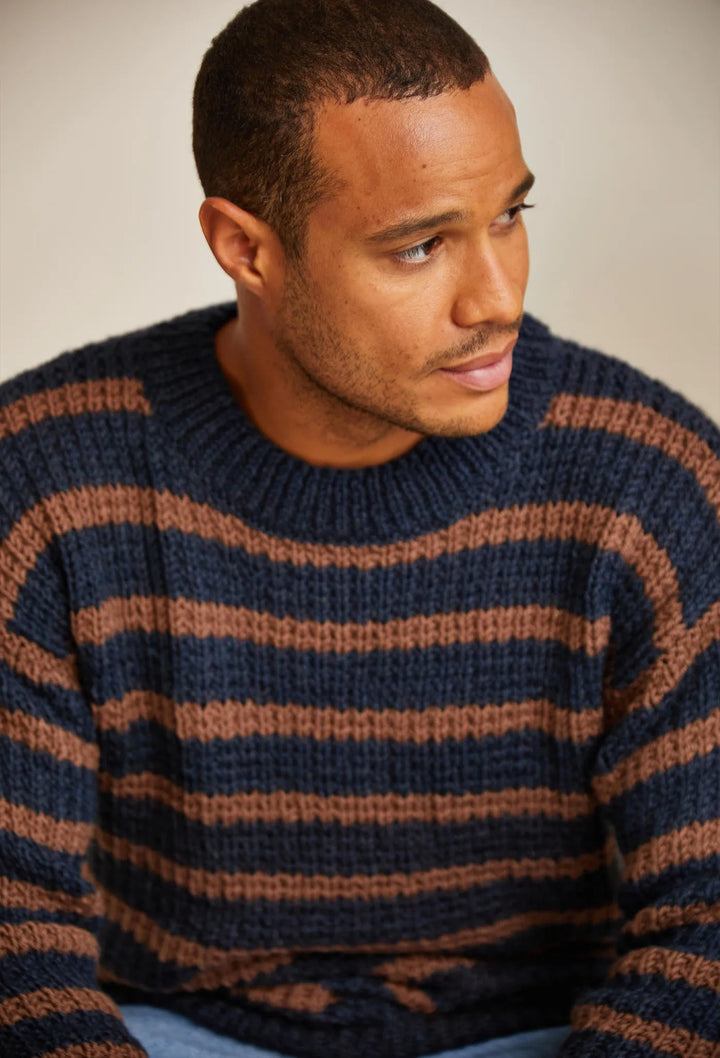 Bergère de France Canada - Romuald fancy ribbed striped sweater