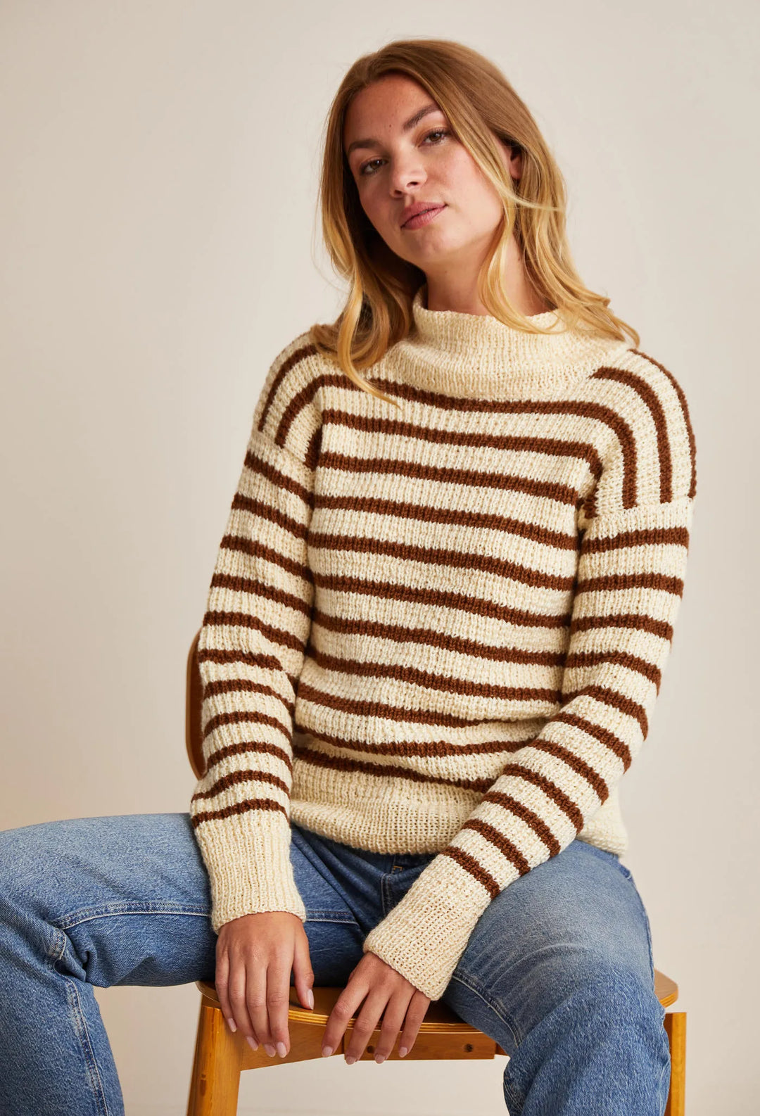 Bergère de France Canada - Isalie fancy ribbed striped sweater