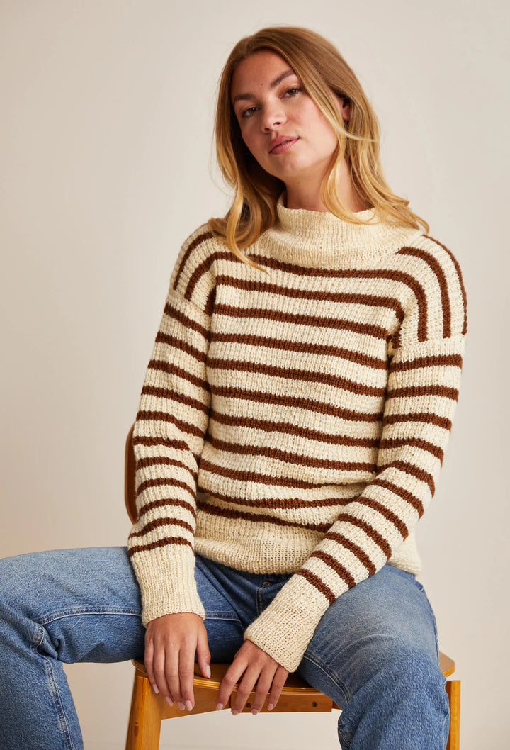 Bergère de France Canada - Isalie fancy ribbed striped sweater