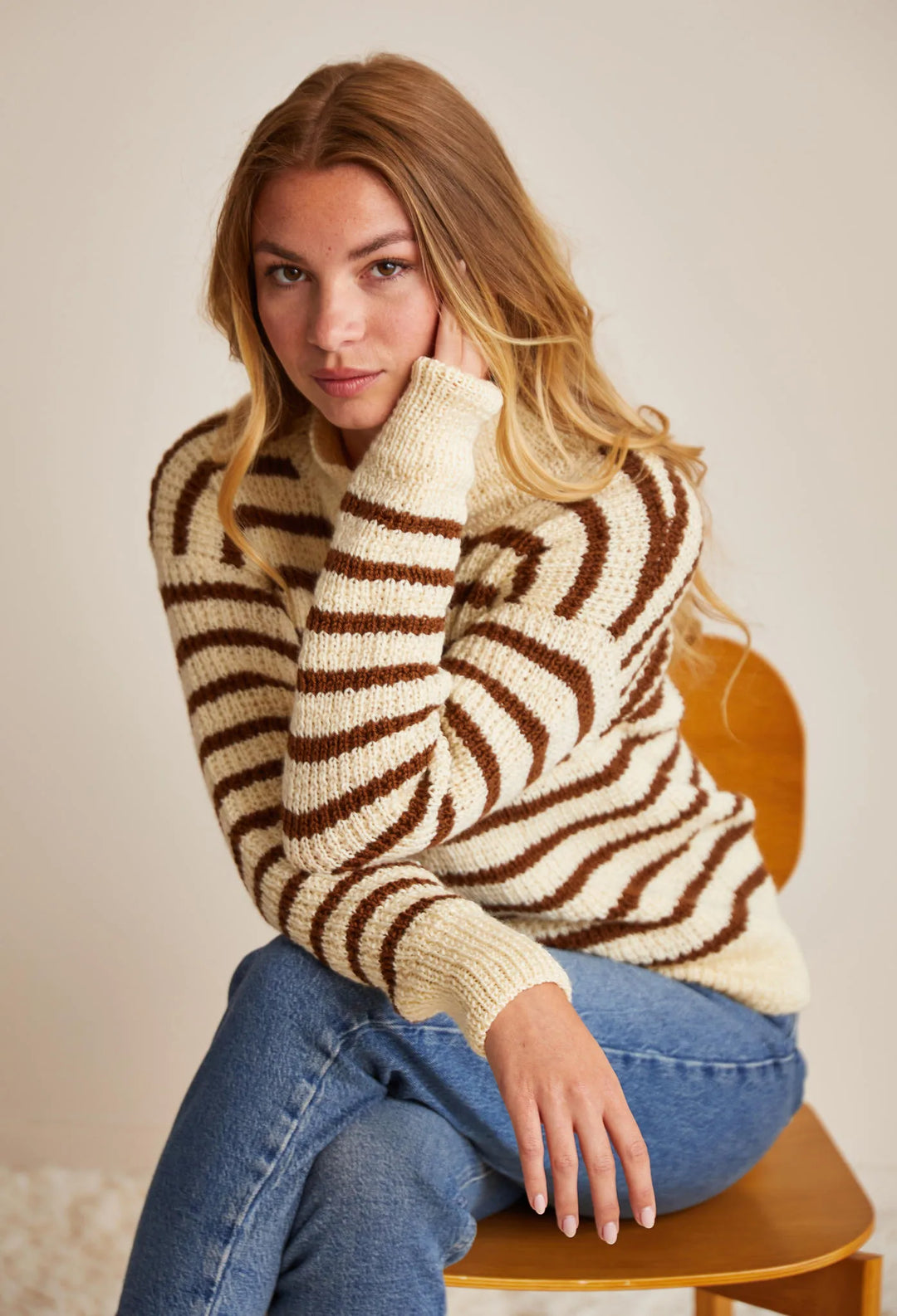 Bergère de France Canada - Isalie fancy ribbed striped sweater
