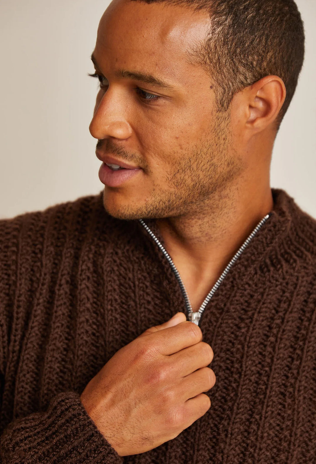 Bergère de France Canada - Simon zip - up trucker neck sweater