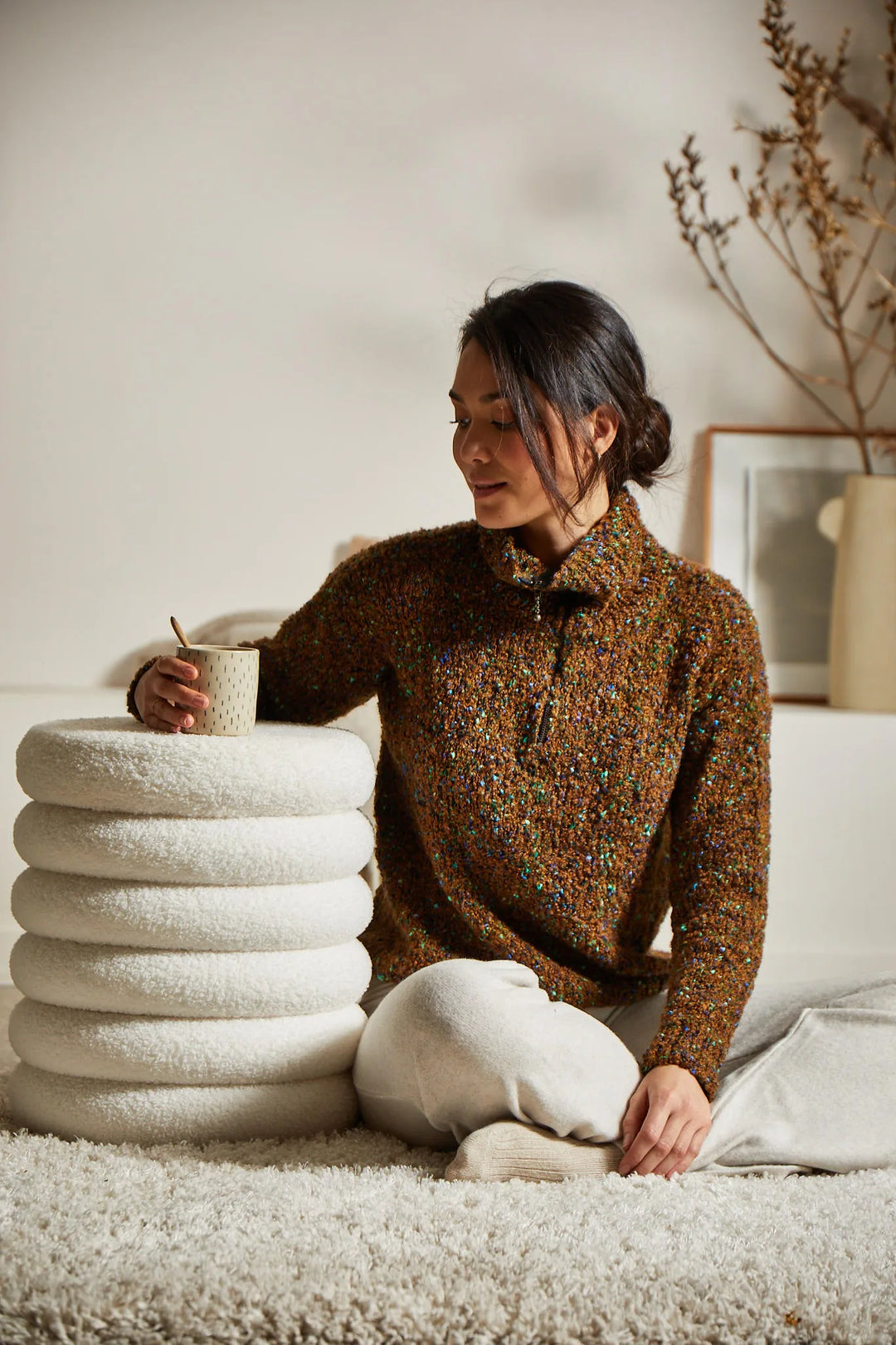 Bergère de France Canada - Maud zip - up polo neck sweater