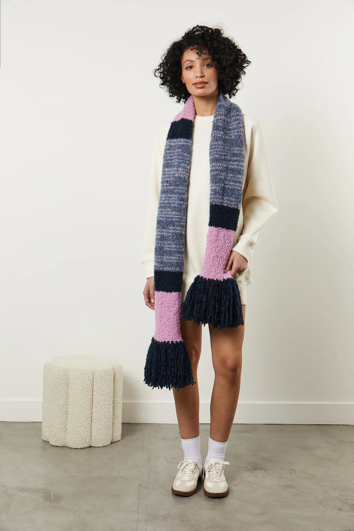 Bergère de France Canada - Mia tricolor fringed scarf