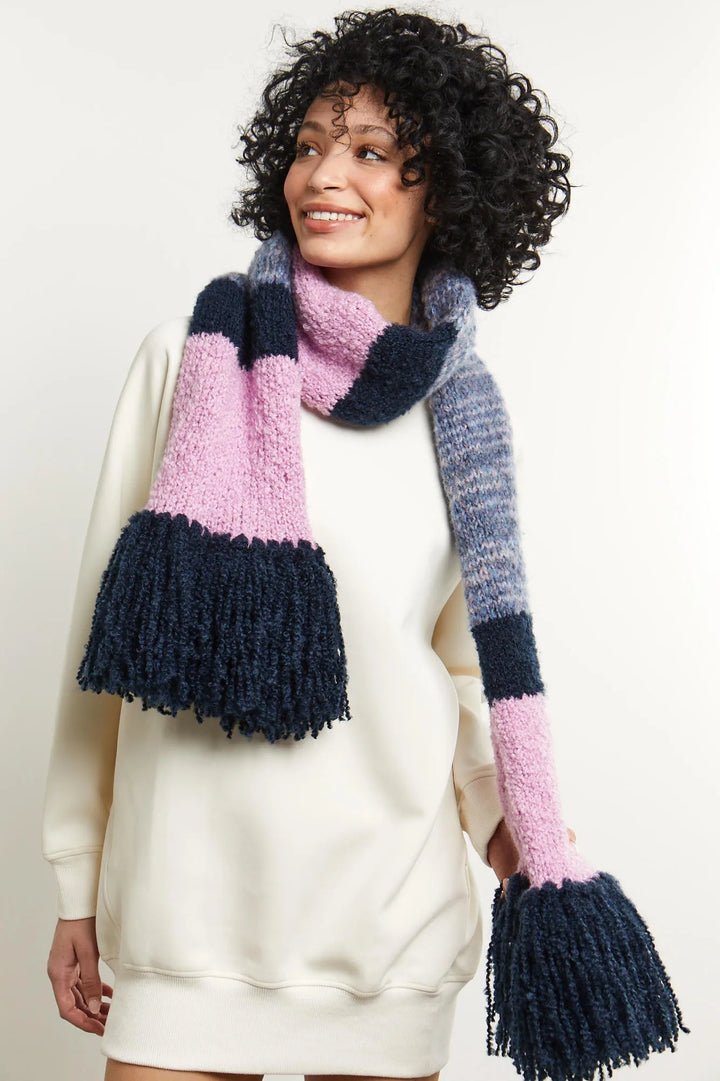 Bergère de France Canada - Mia tricolor fringed scarf