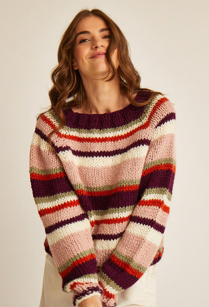 Pull top down rayé Anya