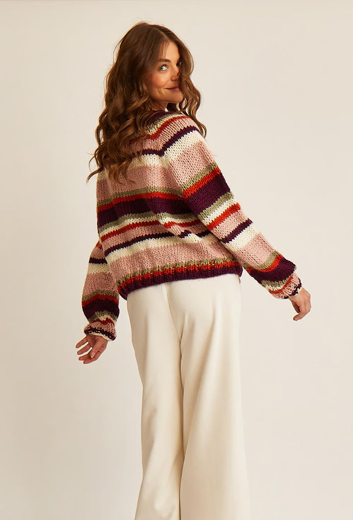 Pull top down rayé Anya