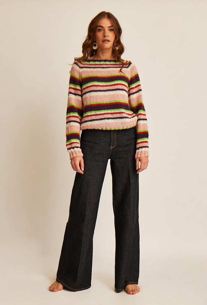 Pull top down rayé Elsa
