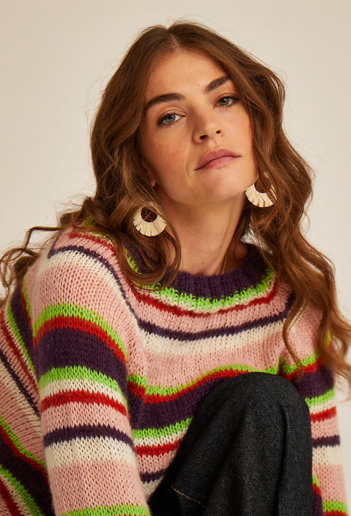 Pull top down rayé Elsa