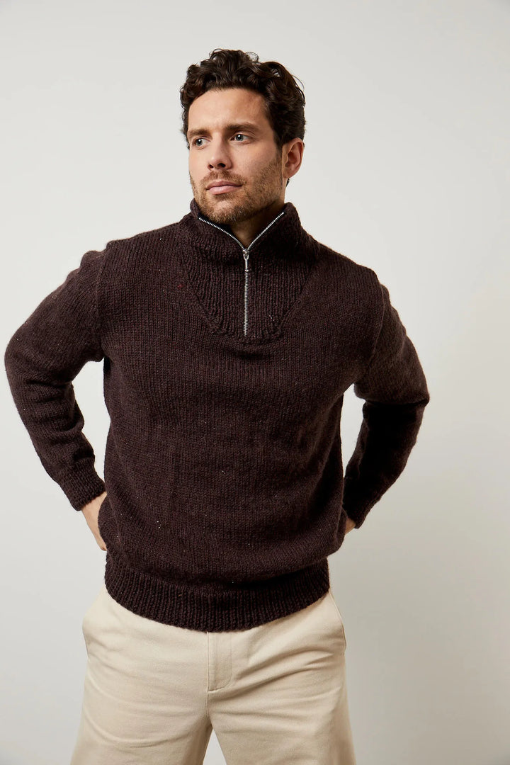 Bergère de France Canada - Romain zip - up trucker neck sweater