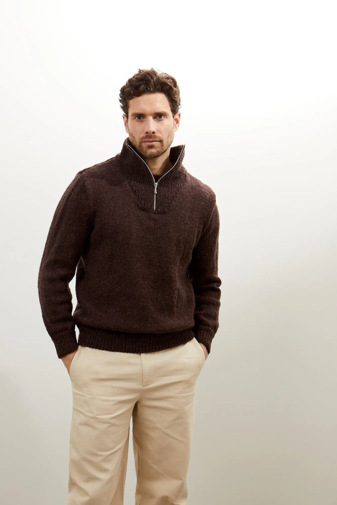 Bergère de France Canada - Romain zip - up trucker neck sweater