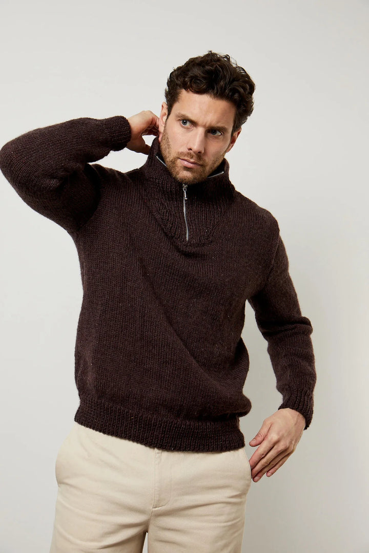 Bergère de France Canada - Romain zip - up trucker neck sweater