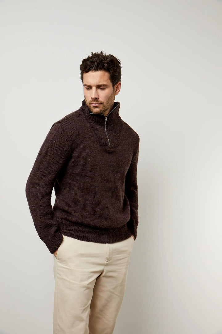 Bergère de France Canada - Romain zip - up trucker neck sweater