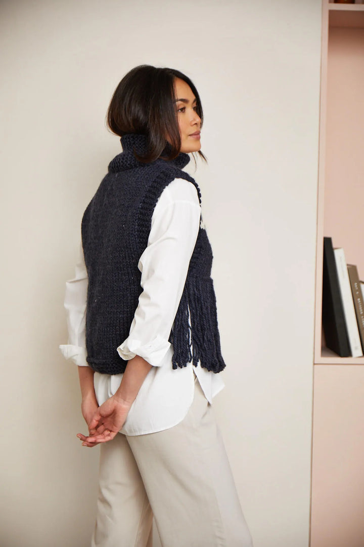 Bergère de France Canada - Ruby fringed jacquard sweater