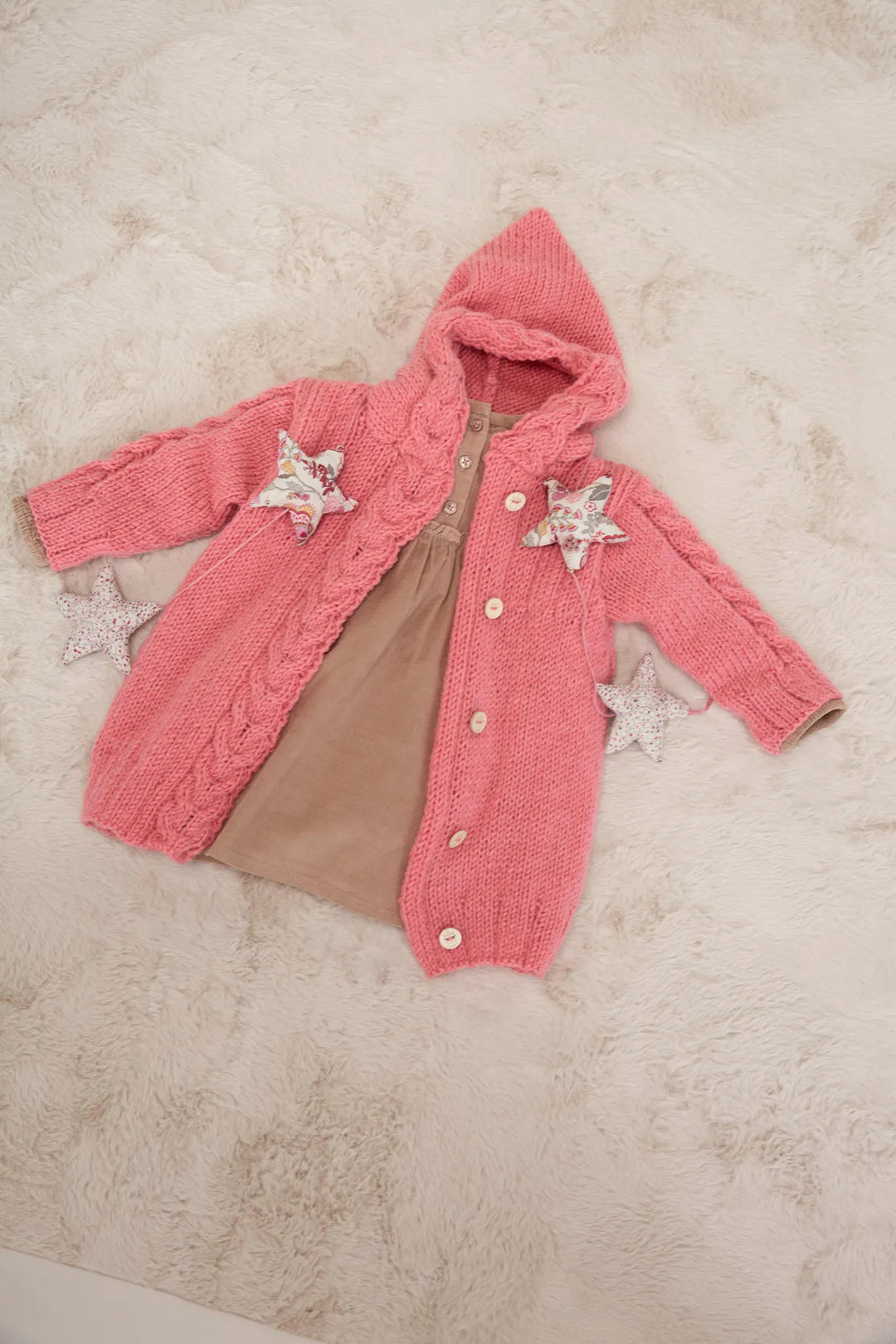 Bergère de France Canada - Stella cable knit coat with hood