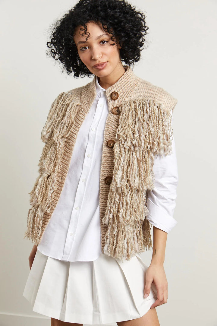 Bergère de France Canada - Tania sleeveless fringed vest