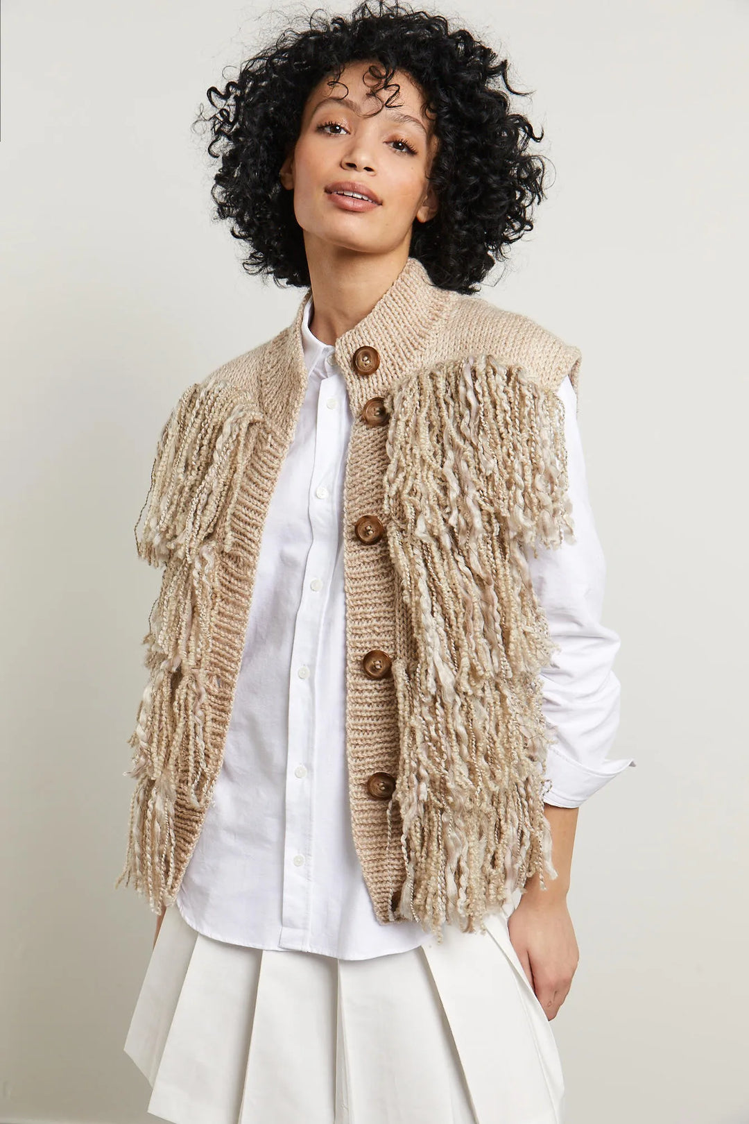 Bergère de France Canada - Tania sleeveless fringed vest