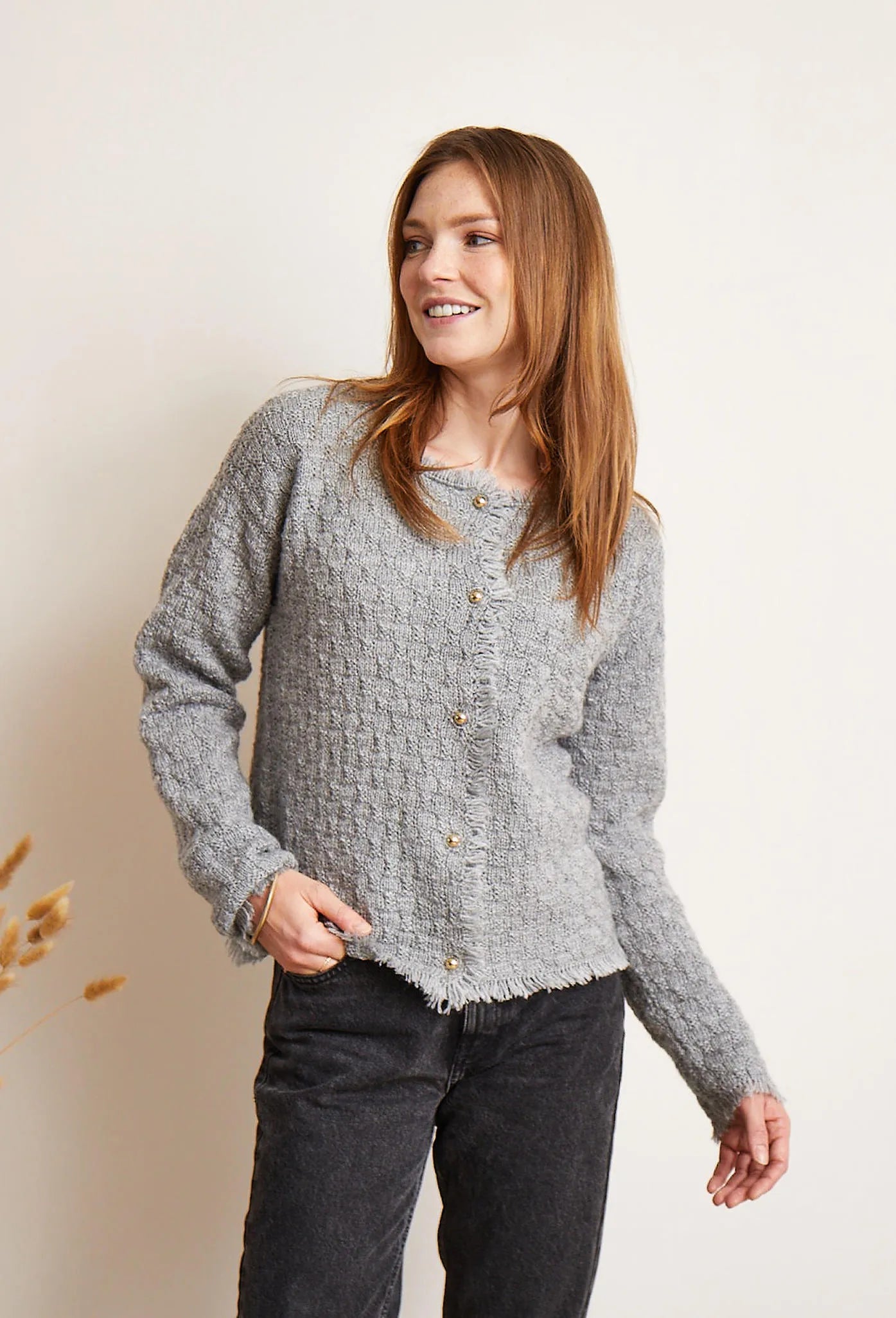 Bergère de France Canada - Baya fringed fancy stitch cardigan