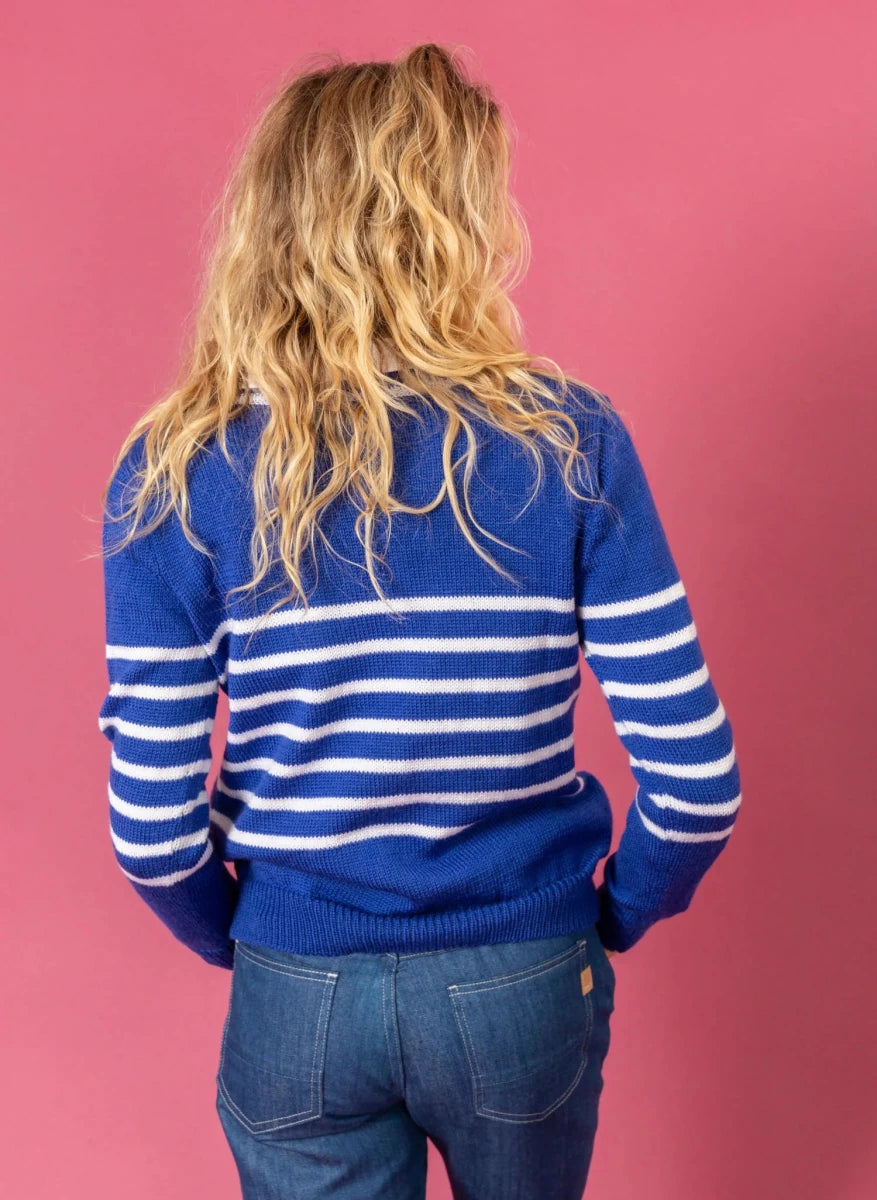 Bergère de France Canada - Irène V - neck mariniere jumper