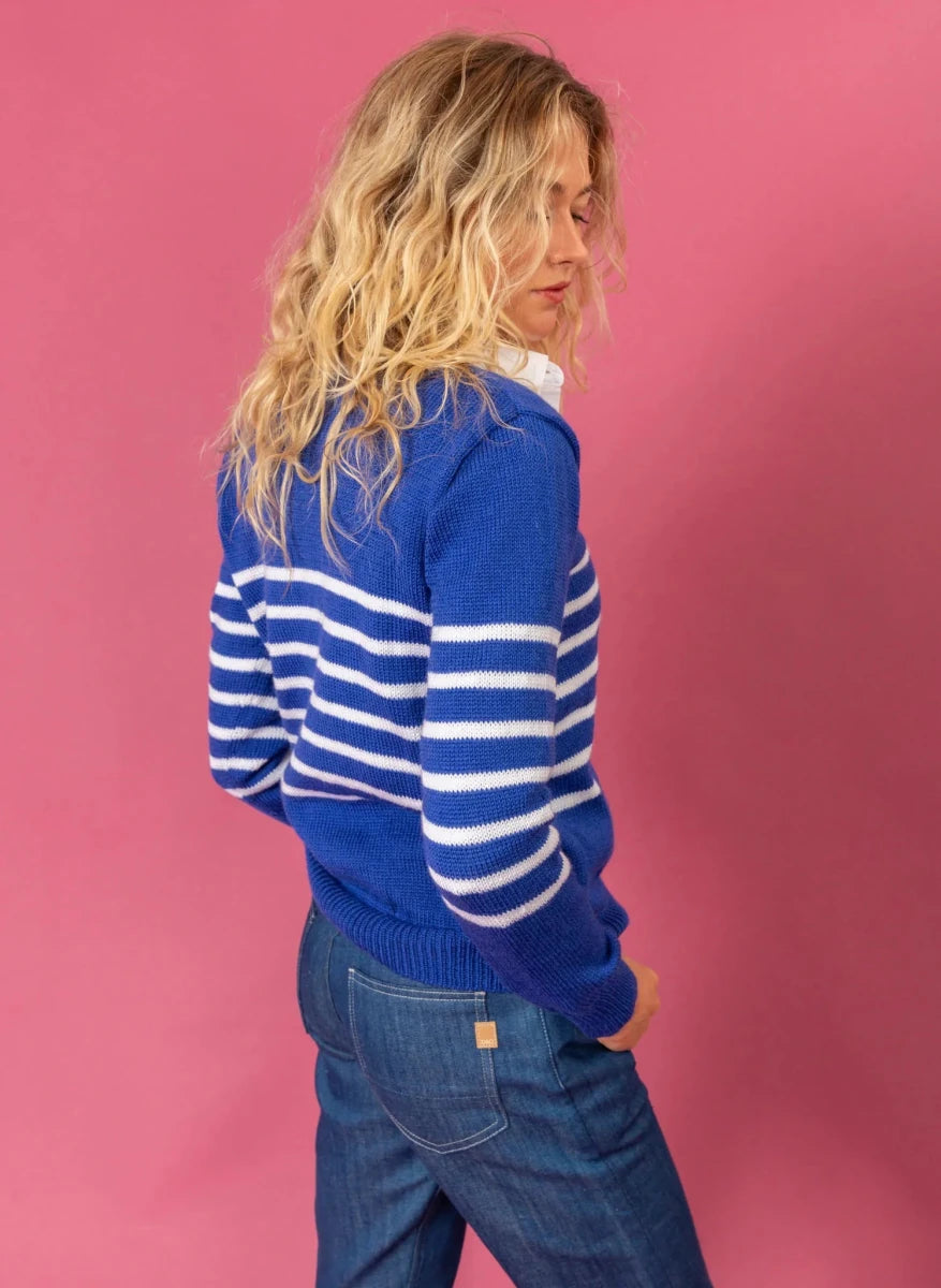 Bergère de France Canada - Irène V - neck mariniere jumper