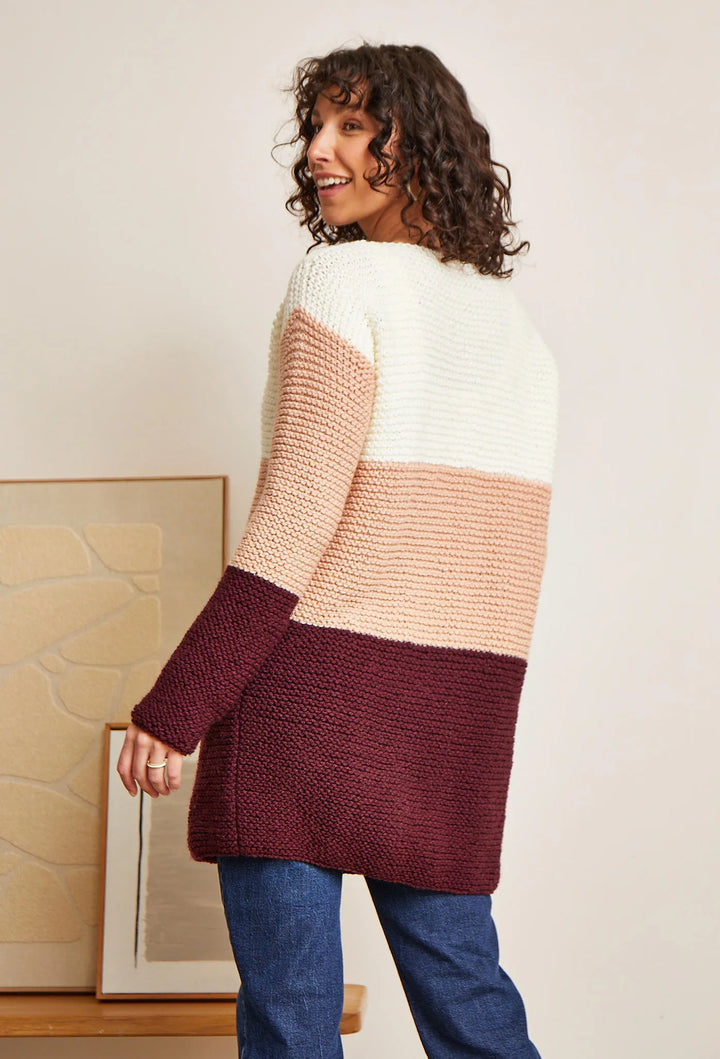 Bergère de France Canada - Blandine foam - stitched tricolor vest